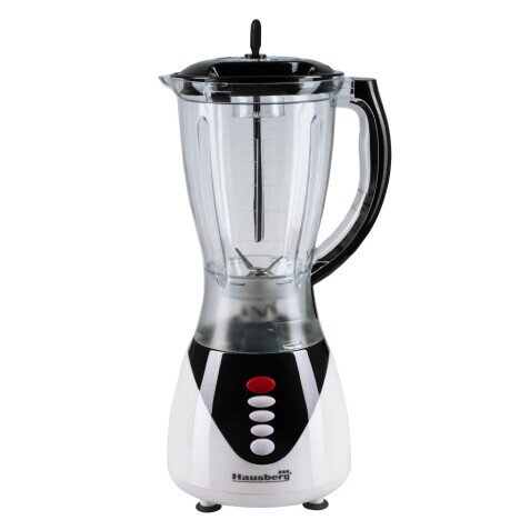 Blender 2in1, Hausberg HB-7661NG,Lame Otel Inoxidabil ,3 Viteze&Pulse,Vas 1,5 l, 300 W