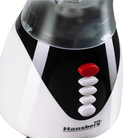 Blender 2in1, Hausberg HB-7661NG,Lame Otel Inoxidabil ,3 Viteze&Pulse,Vas 1,5 l, 300 W